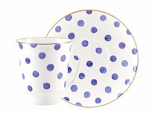 Чашка с блюдцем кофейная 165 мл., форма Майская, рисунок Polka Dot арт. 81.27797.00.1