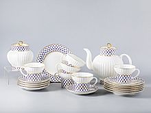 Сервиз чайный Волна Кобальтовая сетка, 6 персон 20 предметов, арт. 81.20893.00.1
